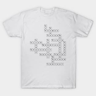 (1958HSSWT) Crossword pattern with words from a famous 1958 science fiction book. T-Shirt